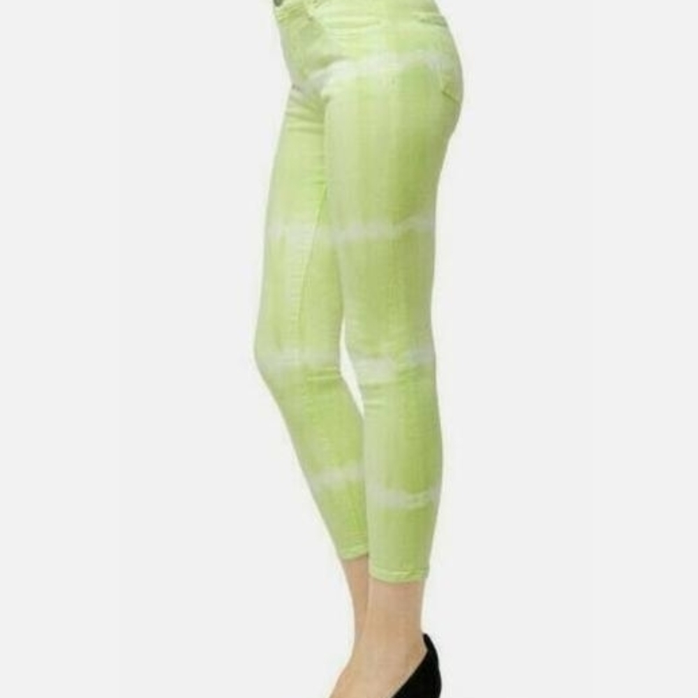 J Brand High Rise Jeans in Neon Green